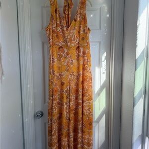 Nine Lives Bazaar Vibrant Floral Maxi Dress